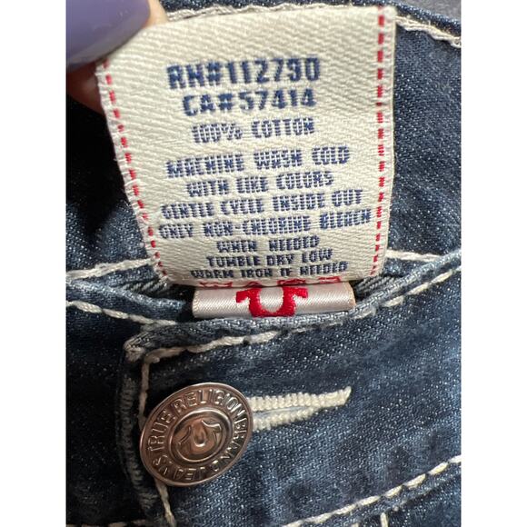 True Religion Mens Straight Sticking Flap Jeans Size 38 - Picture 9 of 13